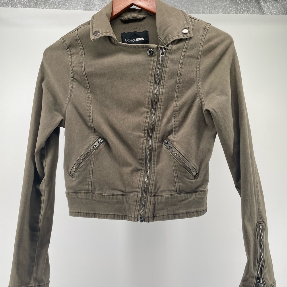 Fashion Nova Olive Green Kids Jacket